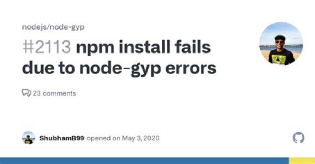 Npm Install That Requires Node-Gyp Fails on Windows