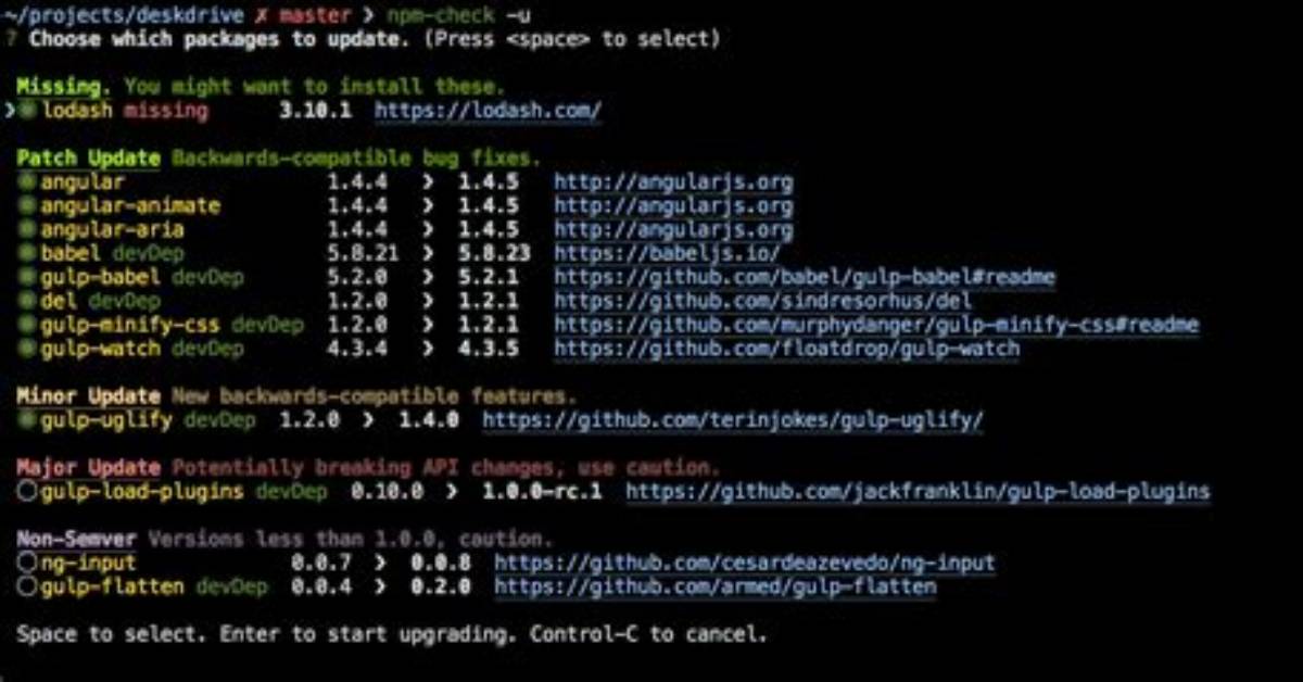Npm Update Package