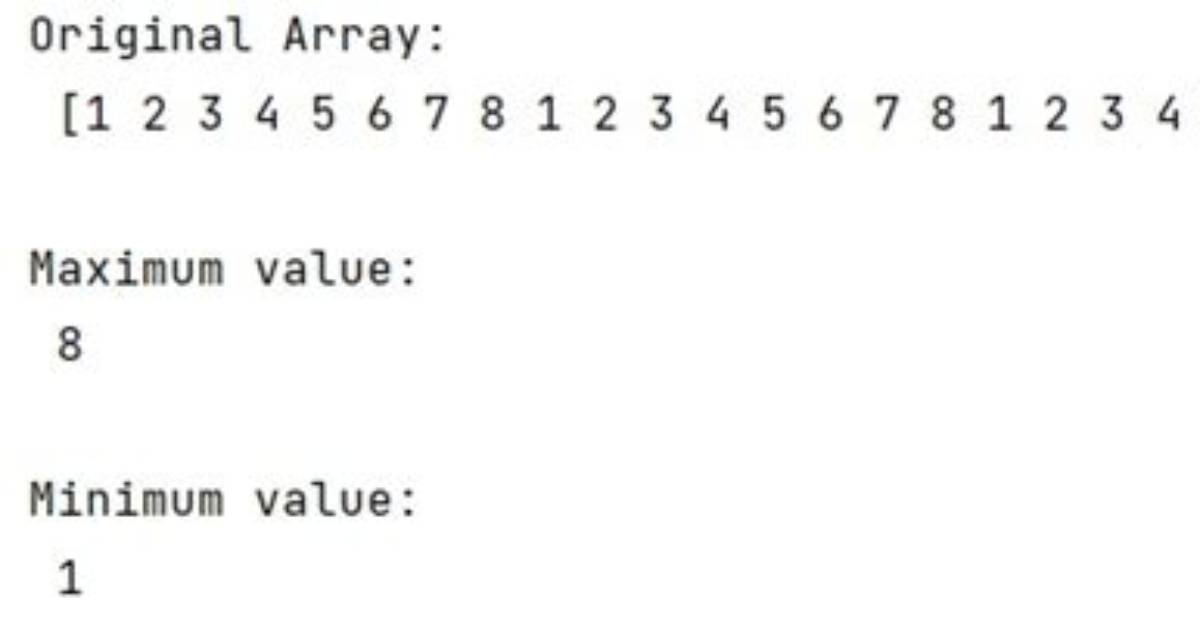 Numpy: Function for Simultaneous Max() and Min()