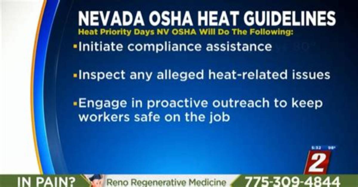 Nv Osha Sending Inspectors for "High Risk" Heat Illness | Footwear