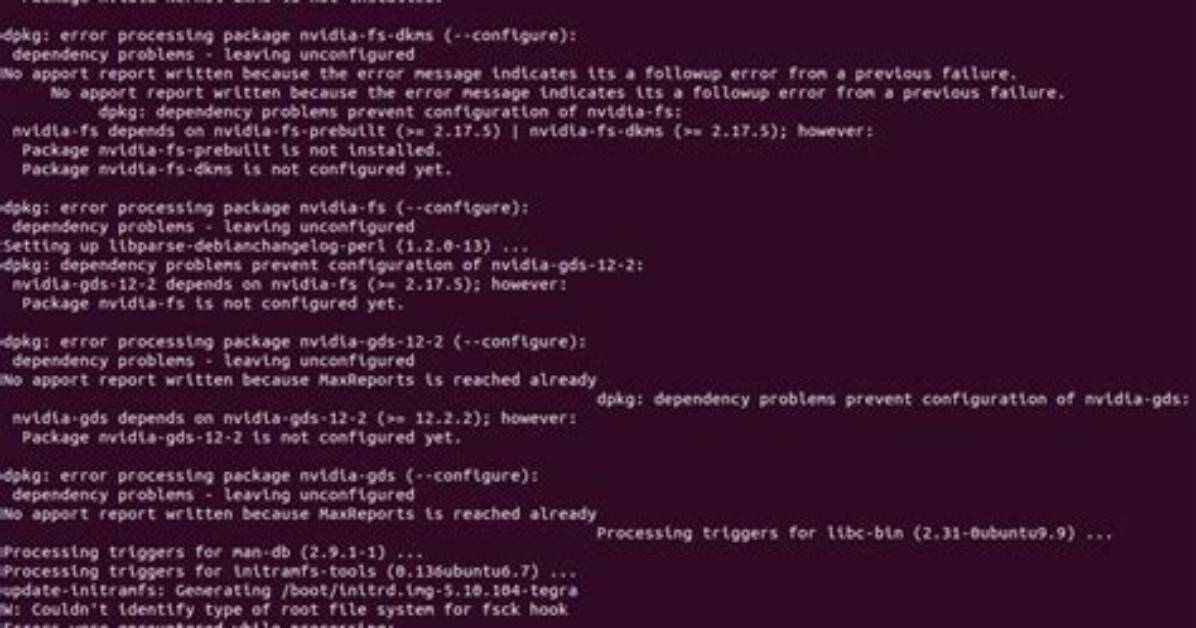 Nvidia Cuda Installing Error: Dpkg Locked