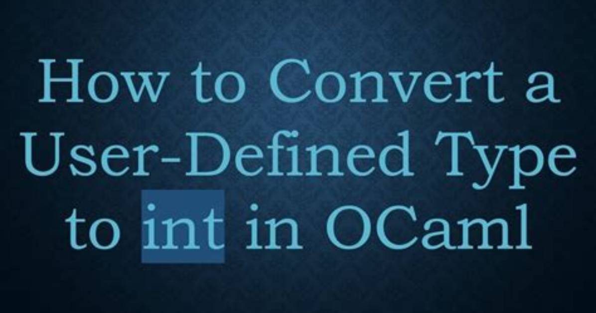 Ocaml - How Do I Convert Int to String?