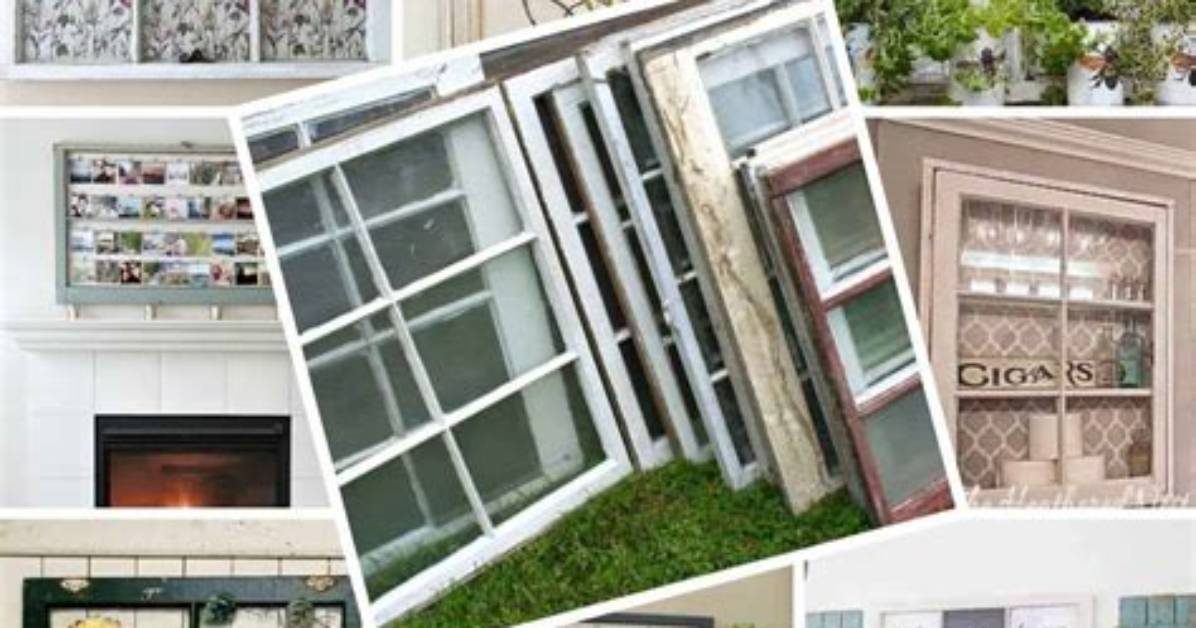 Old Window Frames - Easy Craft Ideas