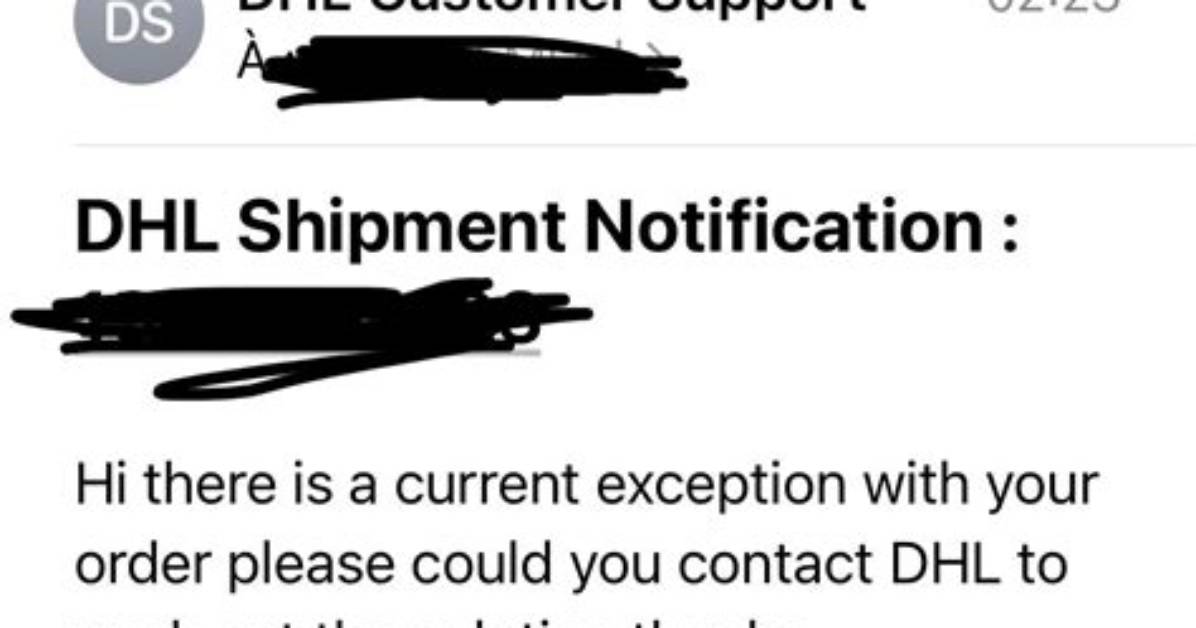 On Dhl What Does Exception Mean?