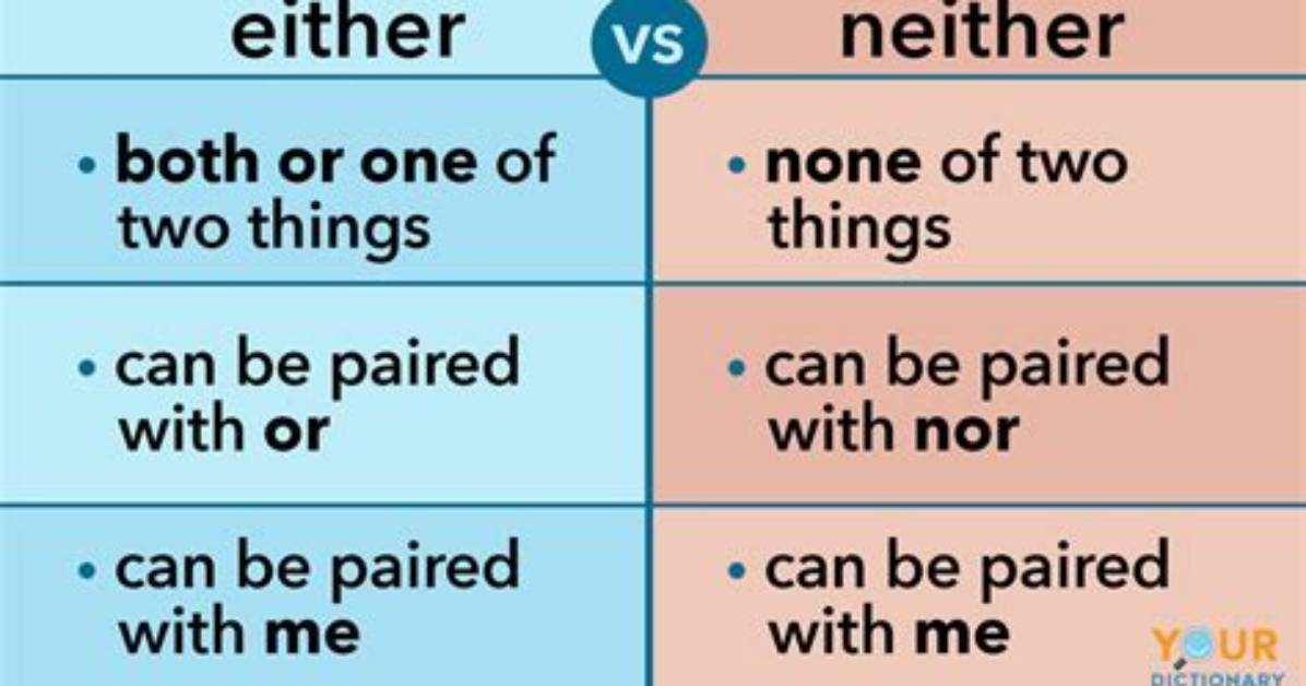 On Either vs Neither?