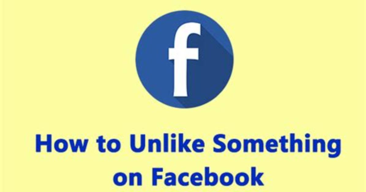 On Facebook How Do You Unlike Something?