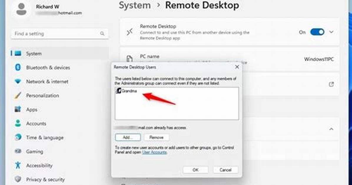 On Remote Desktop Users?