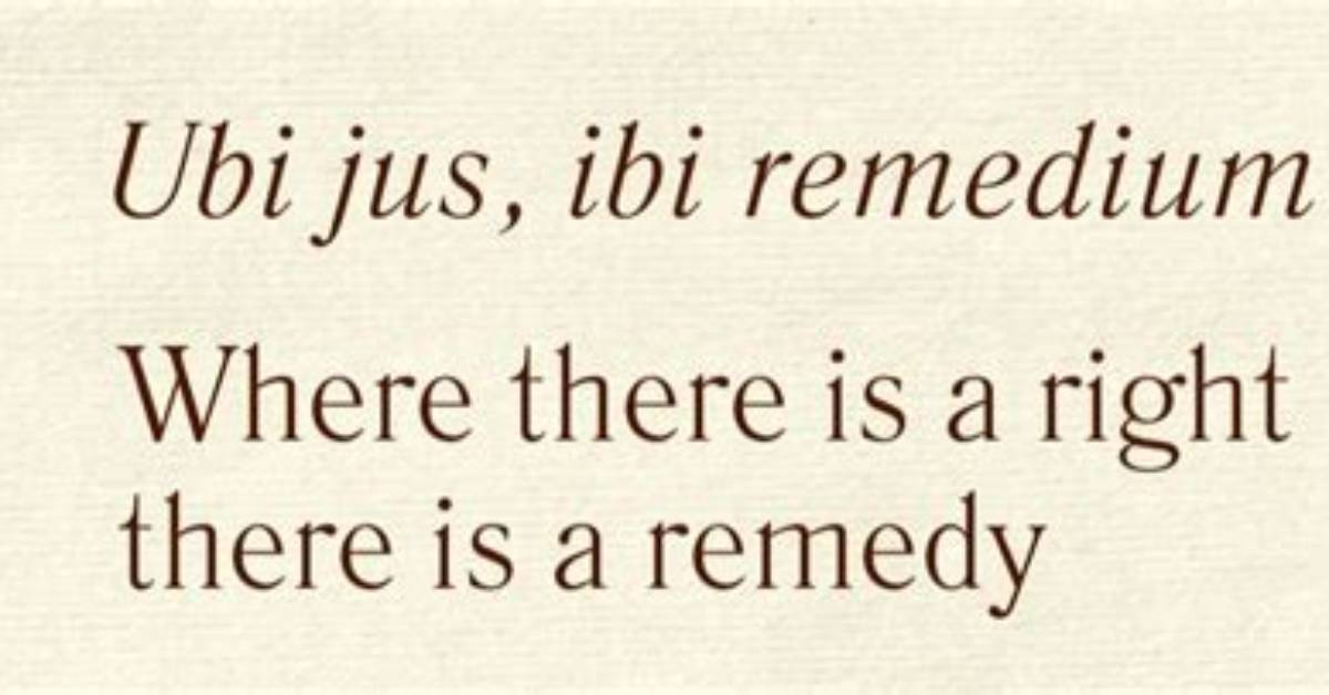 On Ubi Jus Ibi Remedium?