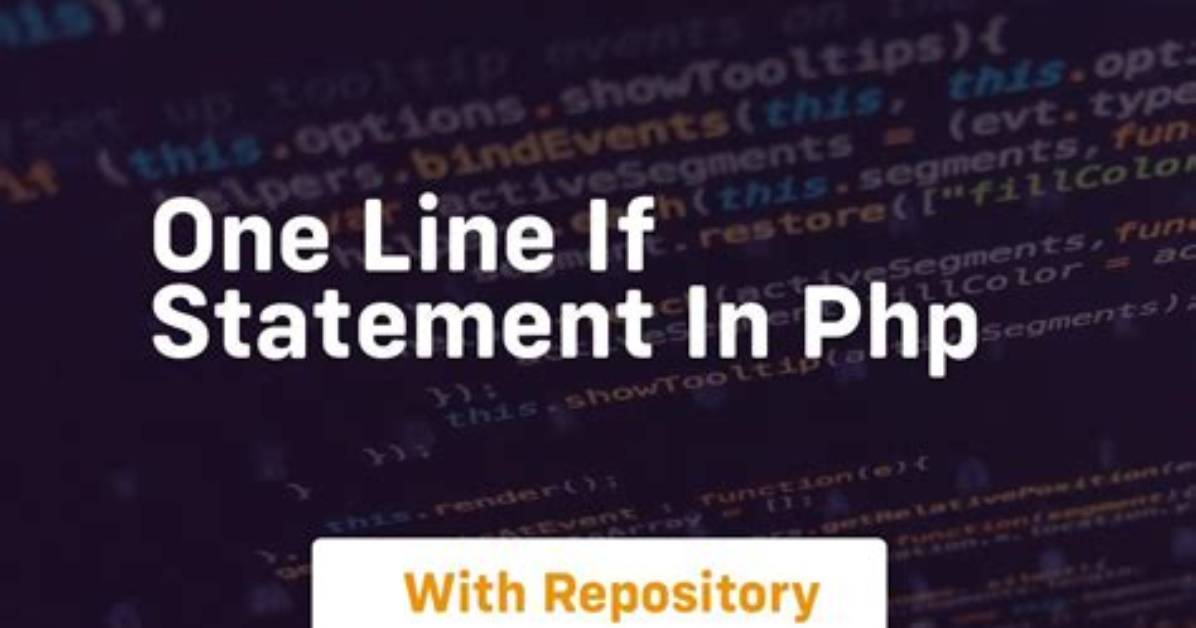 One Line If Statement in Php