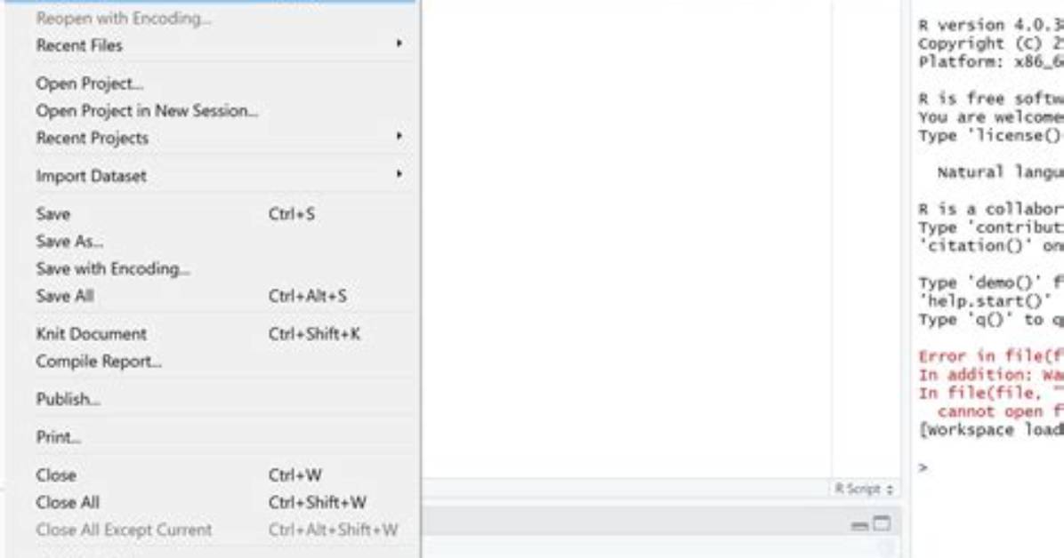 Open Master. Do File in R