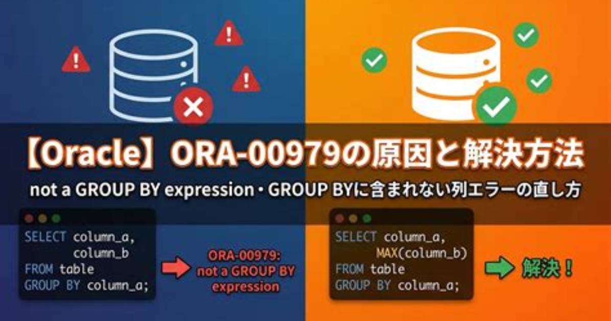 Ora-00979 Not a Group by Expression