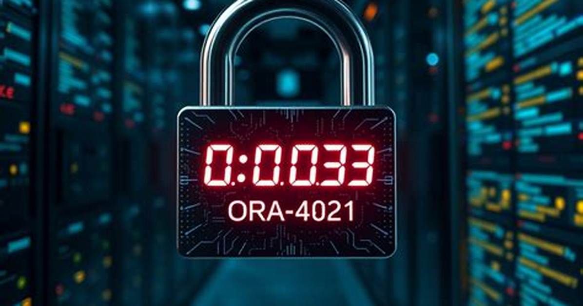 Ora-04021: Timeout Occurred While Waiting to Lock Object