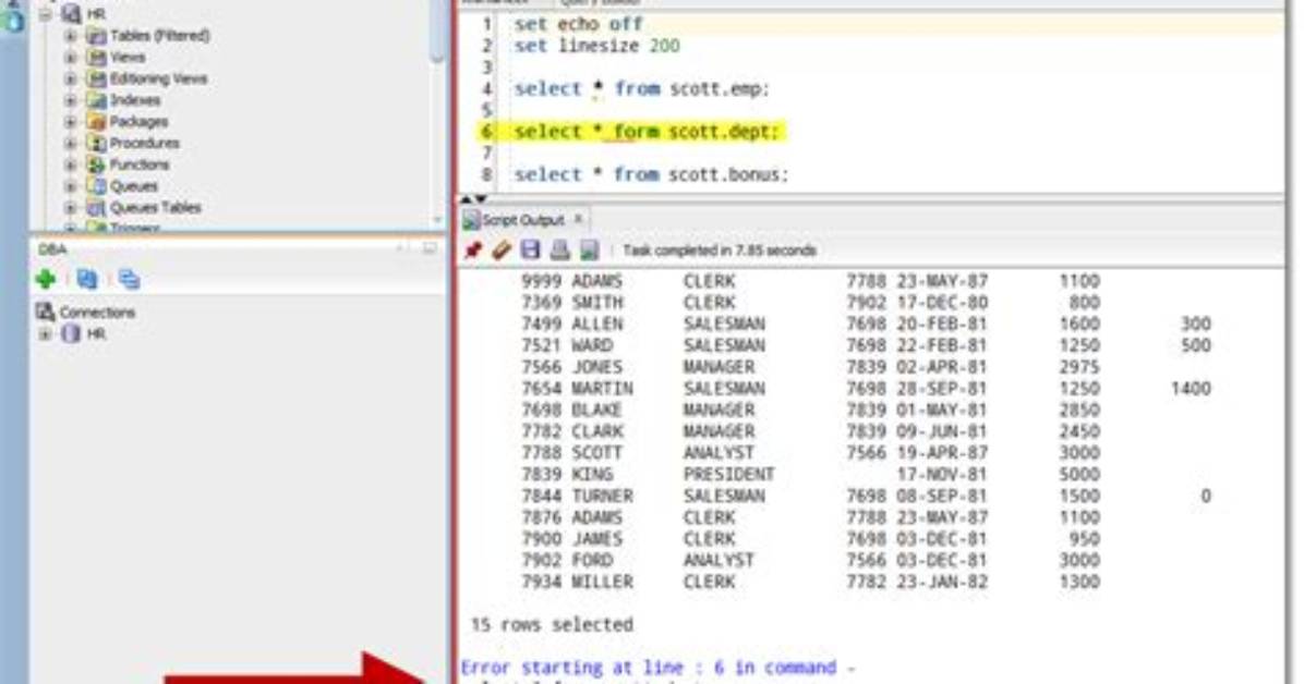 Oracle "Sql Error: Missing in or out Parameter at Index: : 1"