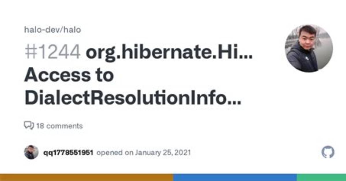 Org. Hibernate. Hibernateexception: Access to Dialectresolutioninfo Cannot Be Null When 'Hibernate. Dialect' Not Set