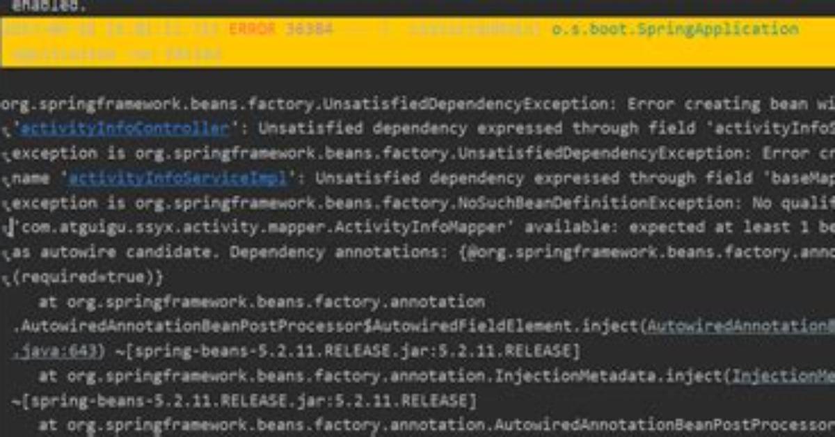 Org. Springframework. Beans. Factory. Unsatisfieddependencyexception: Error Creating Bean with Name 'Demorestcontroller'