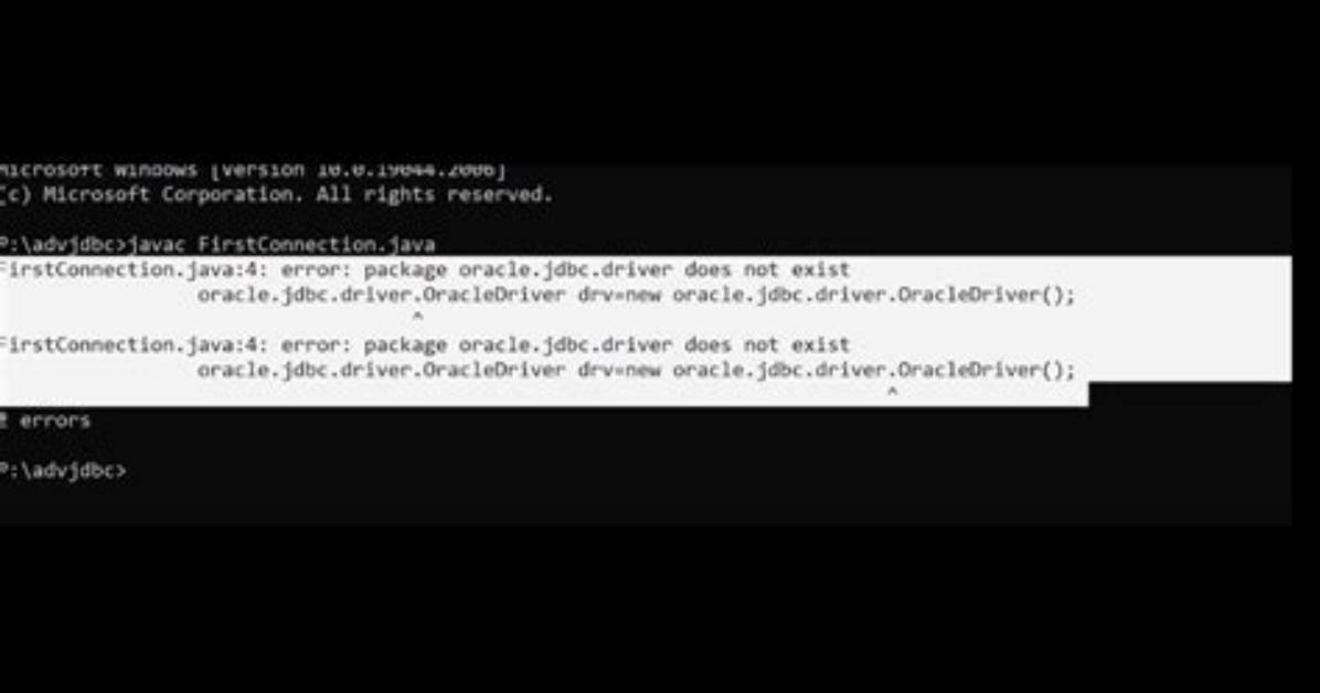 Package Oracle. Jdbc. Driver Does Not Exist