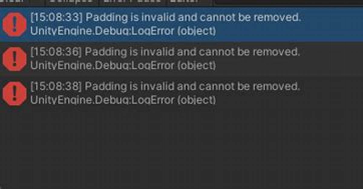 Padding Is Invalid and Cannot Be Removed?