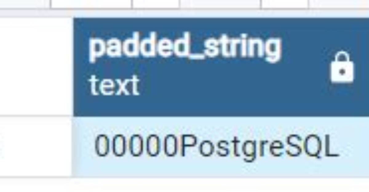 Padding Zeros to the Left in postgreSQL