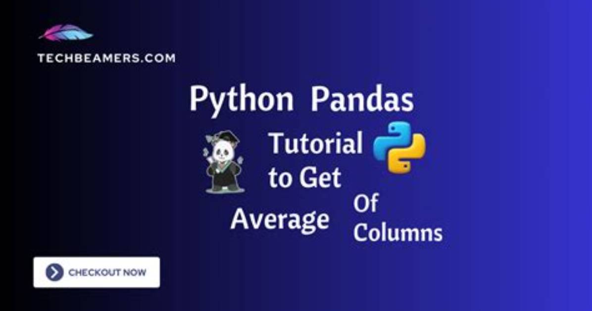 Pandas Get Column Average/Mean