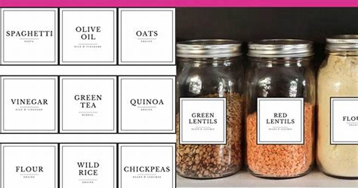 Pantry Labels
