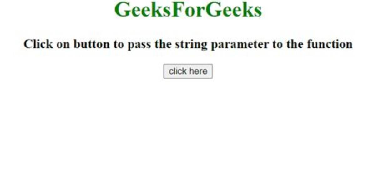 Pass a String Parameter in an Onclick Function