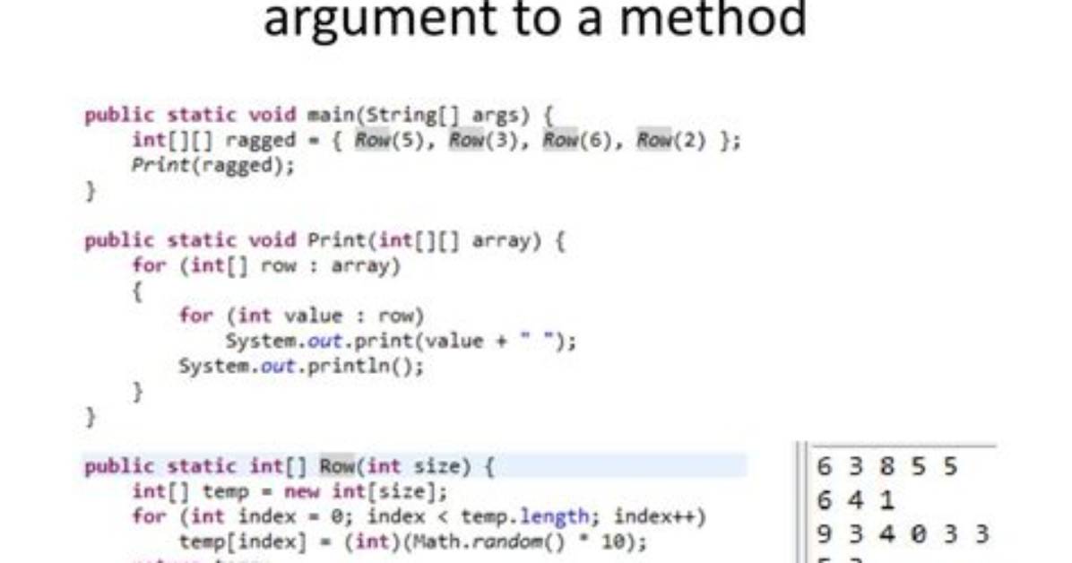 Passing an Array as an Argument to a Function in C