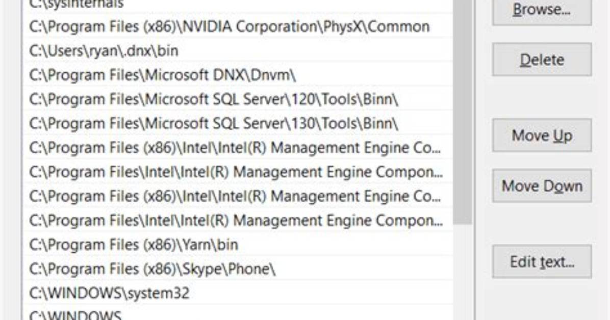 Path Environment Variable Windows 10. Echo %Path% on Command Prompt Shows Only %Path% [Duplicate]