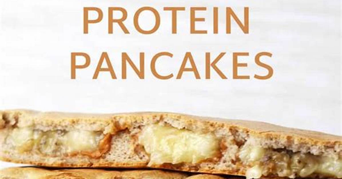 Peanut Butter Stuffed Protein Pancakes