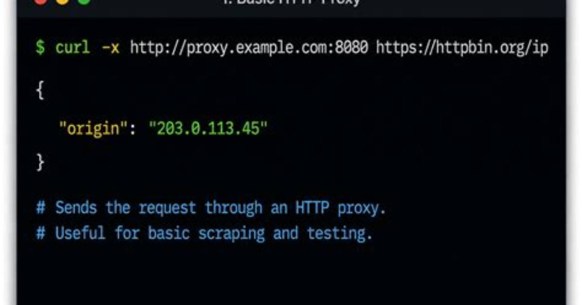 Performing Http Requests with cURL (Using Proxy)