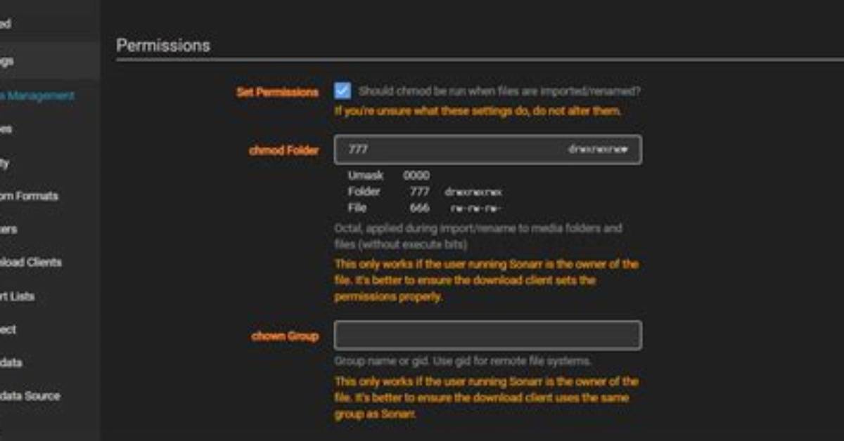 Permissions Problem with Sonarr Move