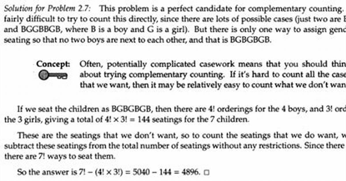 Permutations Problem with Complementary Counting: Why Does "Distinguishability" Apply?