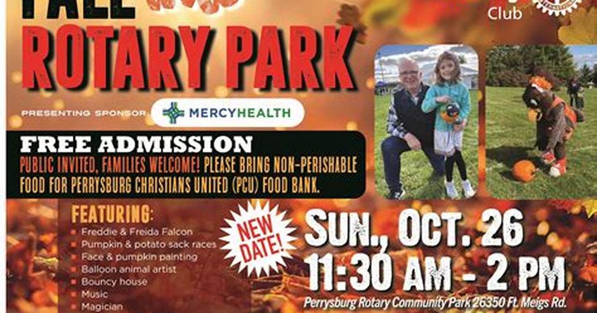Perrysburg Rotary to Host Fall into Rotary Park Event