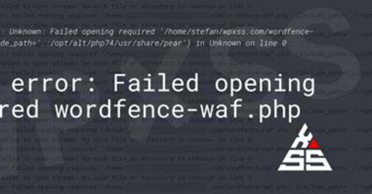 Php Fatal Error Failed Opening Required File