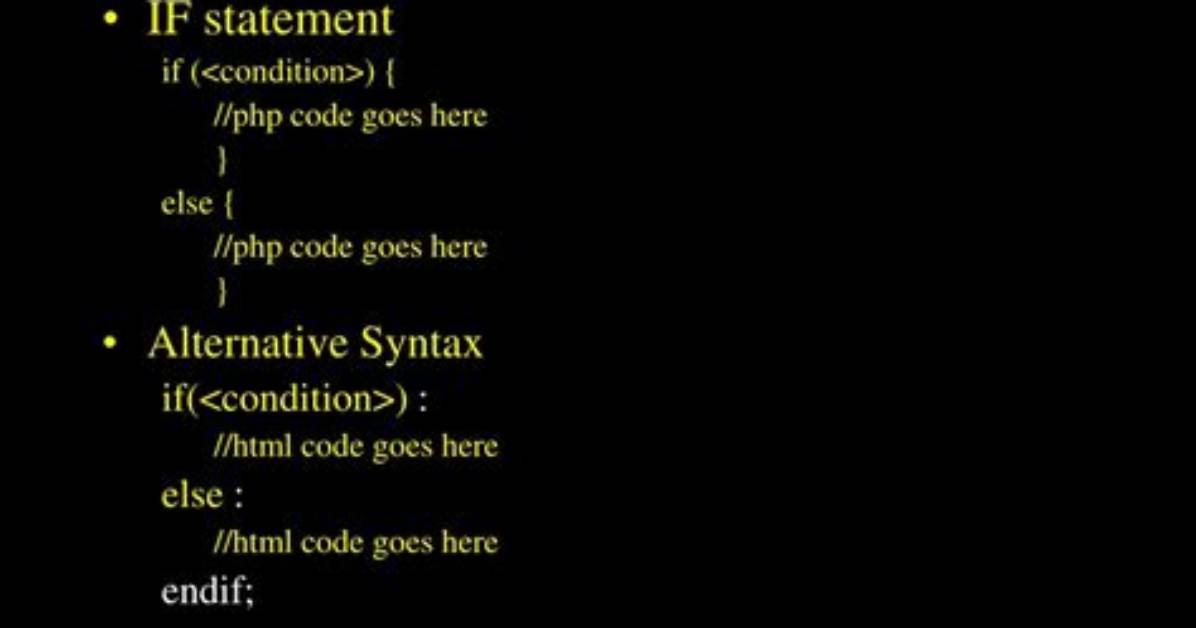 Php Statement