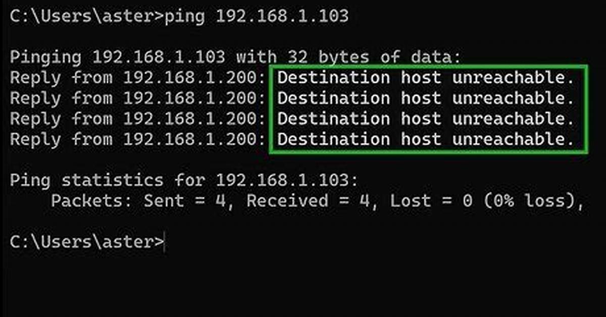 Ping Ip Returned "Destination Net Unreachable", Even with Different Network