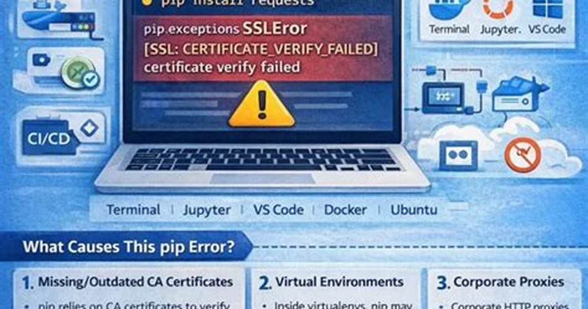 Pip Install Fails with "Connection Error: [Ssl: Certificate_Verify_Failed] Certificate Verify Failed (_Ssl. C:598)"