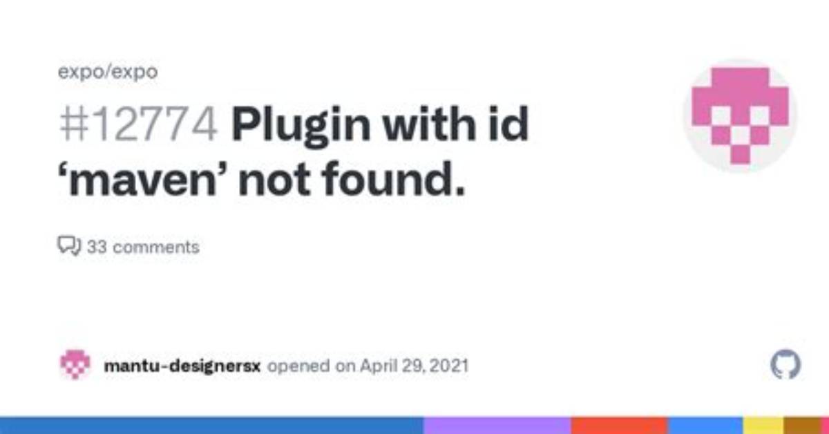 Plugin with Id 'Maven' Not Found