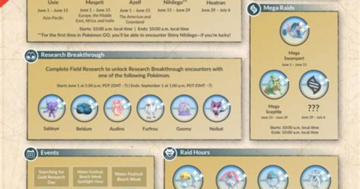 Pokemon Go June 2023 Content, List of All Events, Raid Bosses, Spotlight Hours, and Raid Hours Schedule