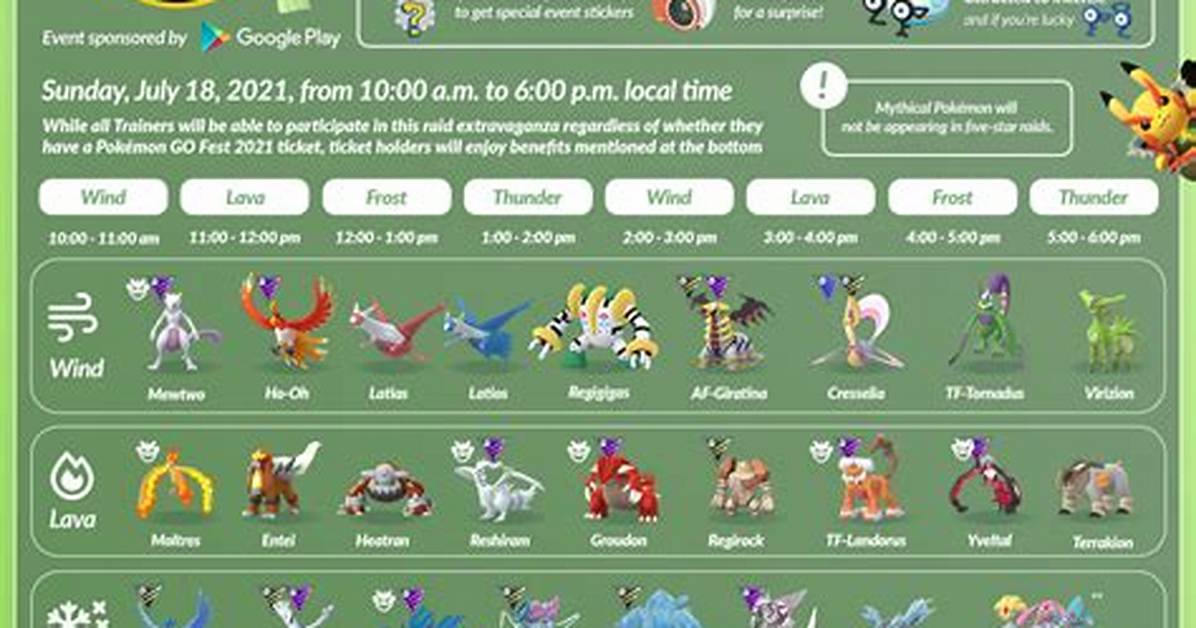 Pokemon Go Raid Hours Schedule September 2023