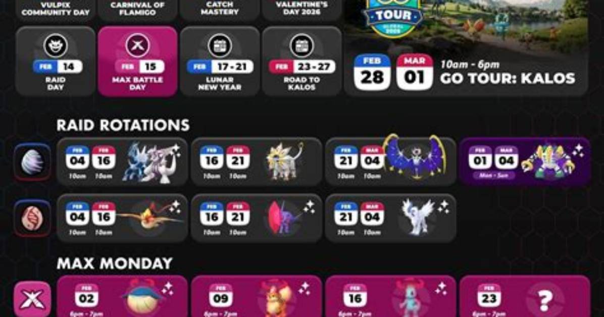 Pokemon Go Raids February 2022