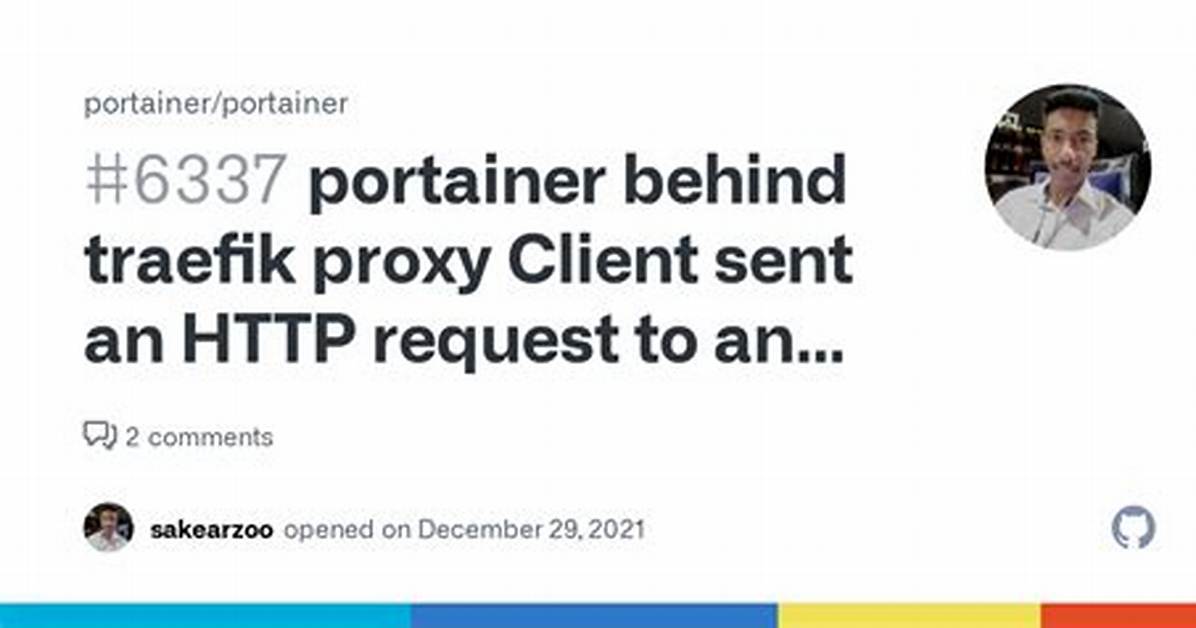 Portainer: Client Sent an Http Request to an Https Server - Despite the Url Is Https: //