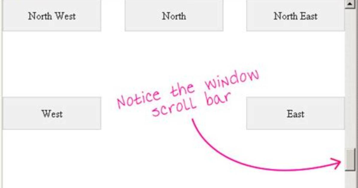 Position: Fixed No Scroll Bars Appearing