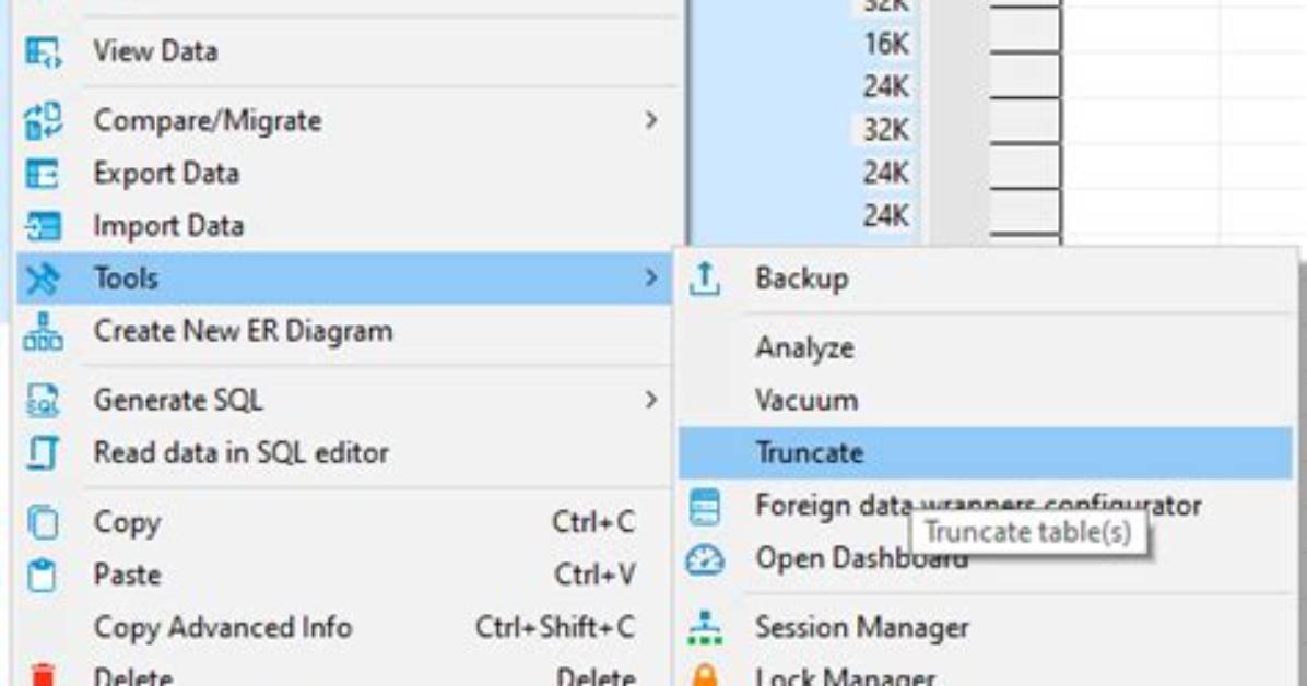 Postgresql Delete All Content