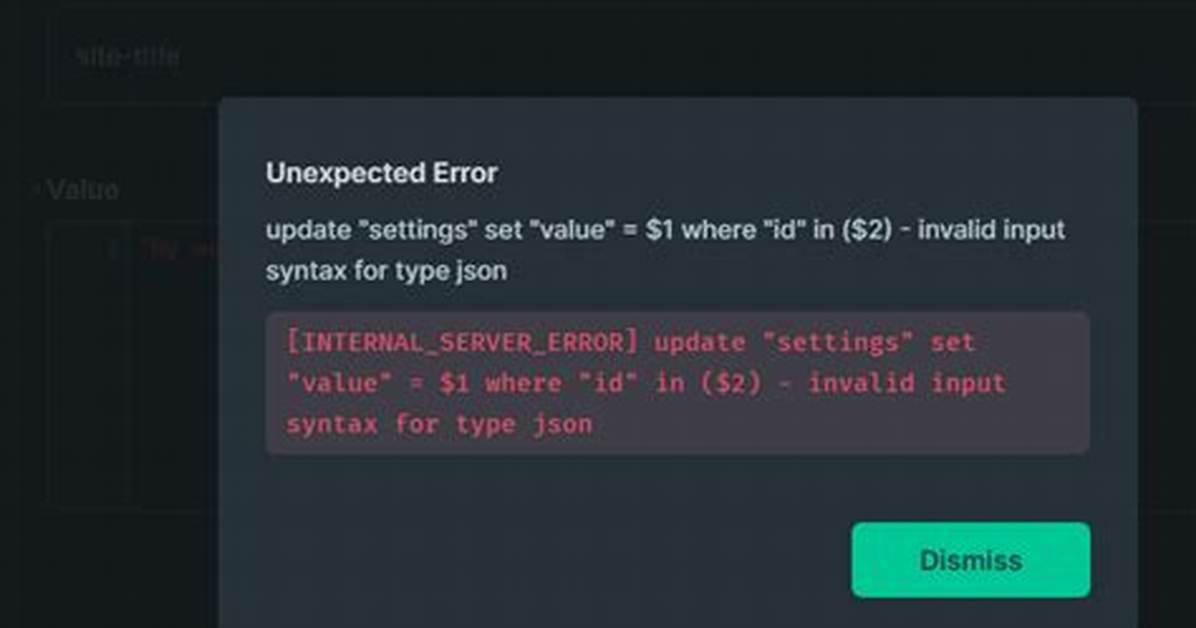 Postgresql Update Error " Error: Invalid Input Syntax for Type Boolean: "