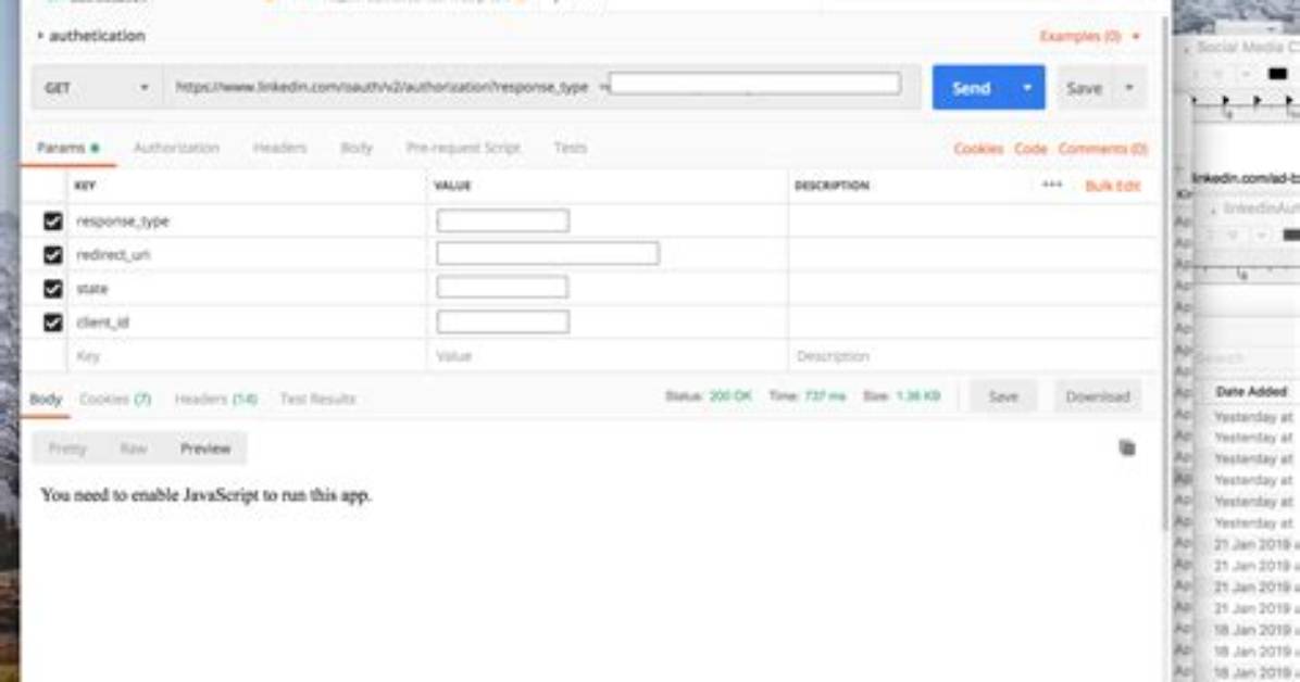 Postman: You Need to Enable Javascript to Run This App