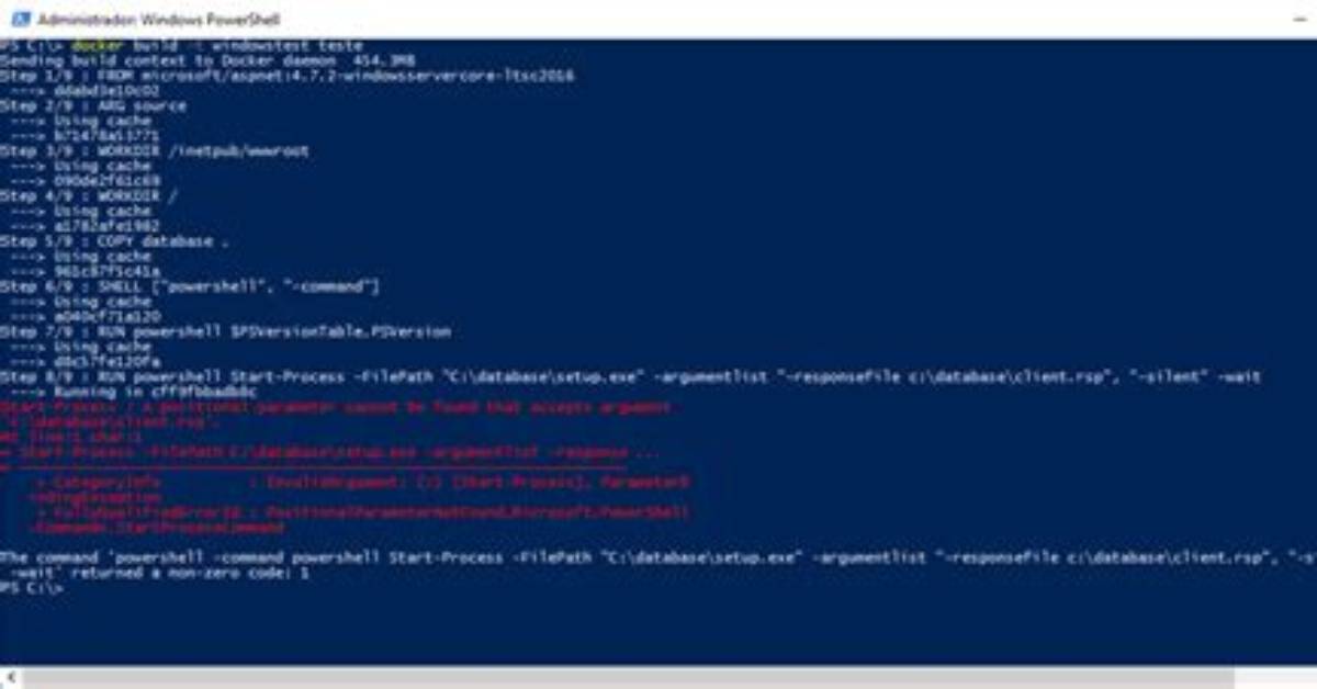 Powershell: a Positional Parameter Cannot Be Found That Accepts Argument "Xxx"