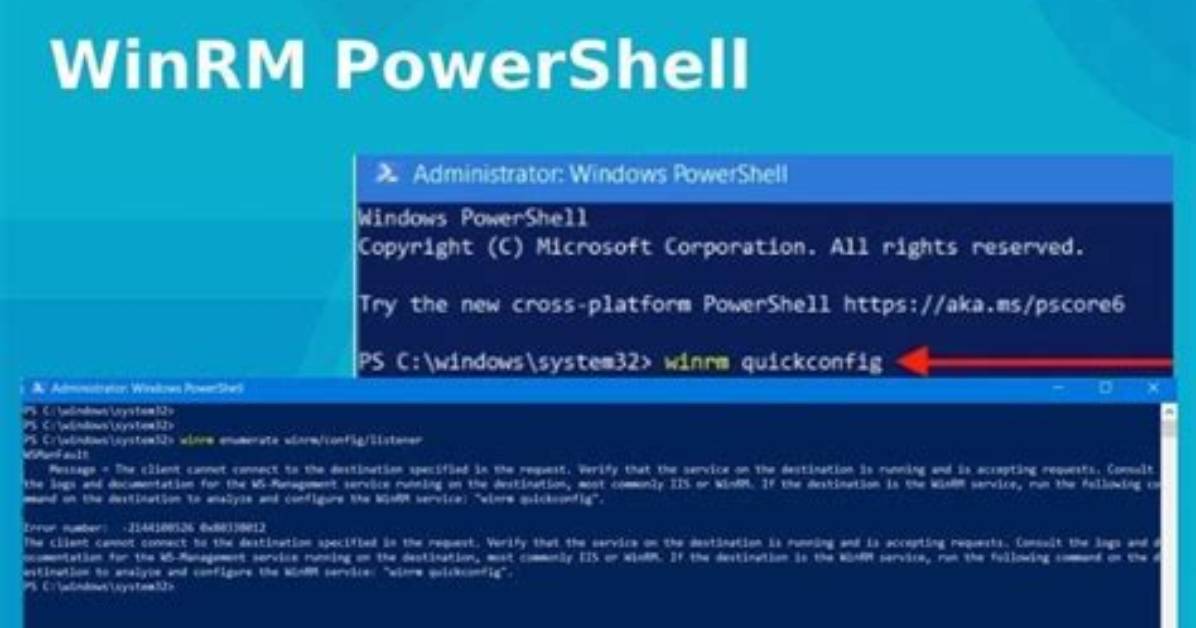 Powershell Remoting: the Winrm Client Cannot Process the Request