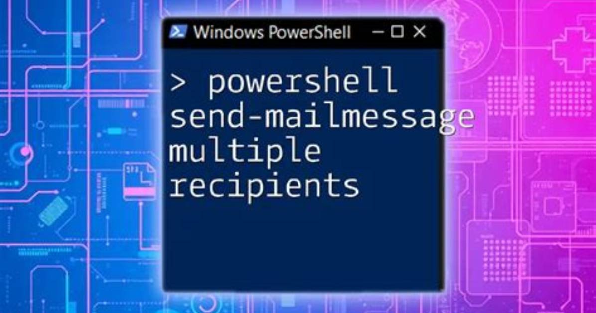 Powershell Send-Mailmessage - Email to Multiple Recipients