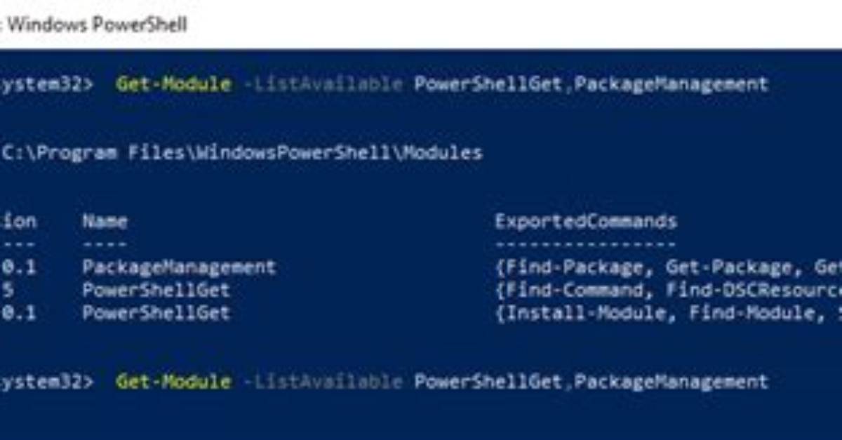 Powershell: Unable to Update Powershellget, Error: the Version '1.4.7' of Module 'Packagemanagement' Is Currently in Use