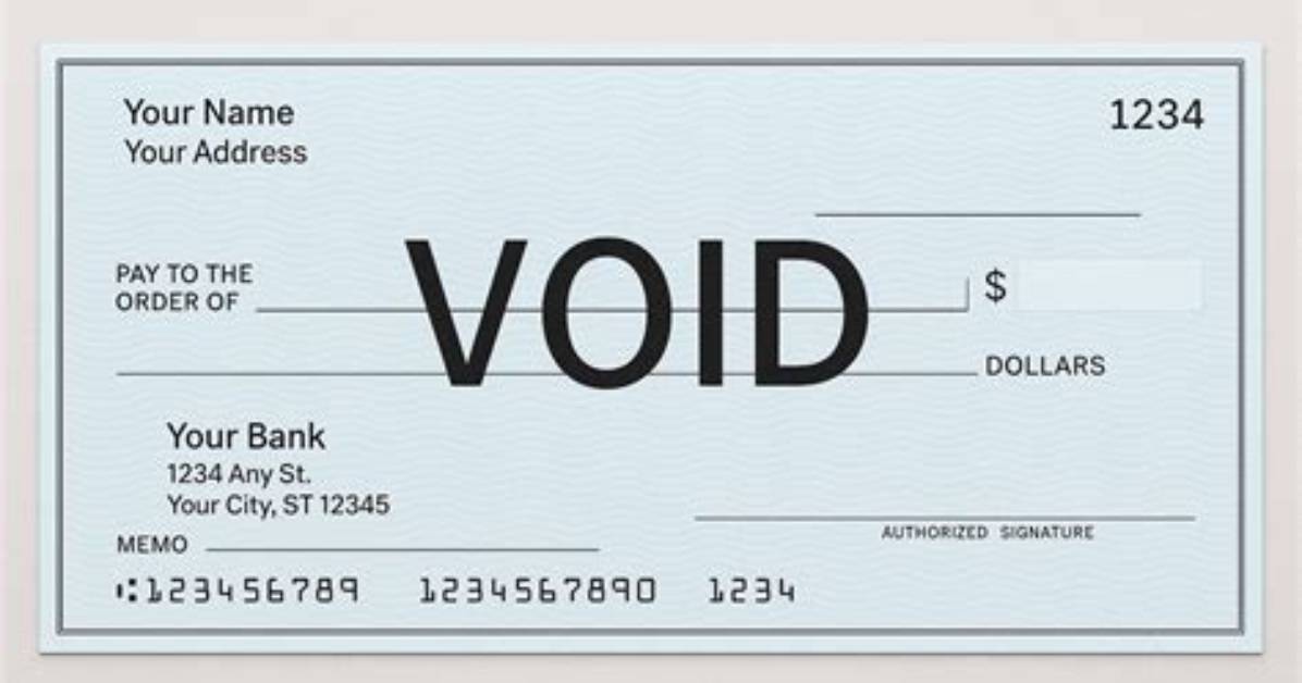 Pre Printed Voided Check